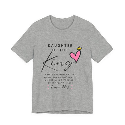 Daughter of the King T-Shirt — Faith-Based Christian Tee with Heart Crown Design