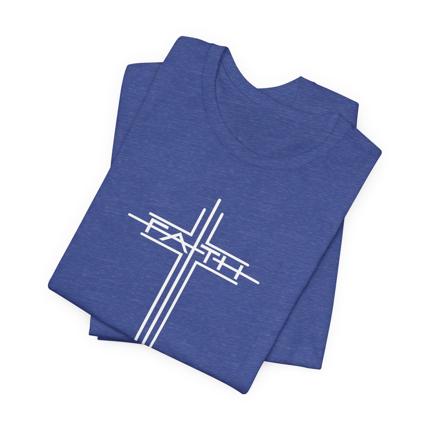 Christian Cross T-Shirt – Subtle White Cross Faith Tee