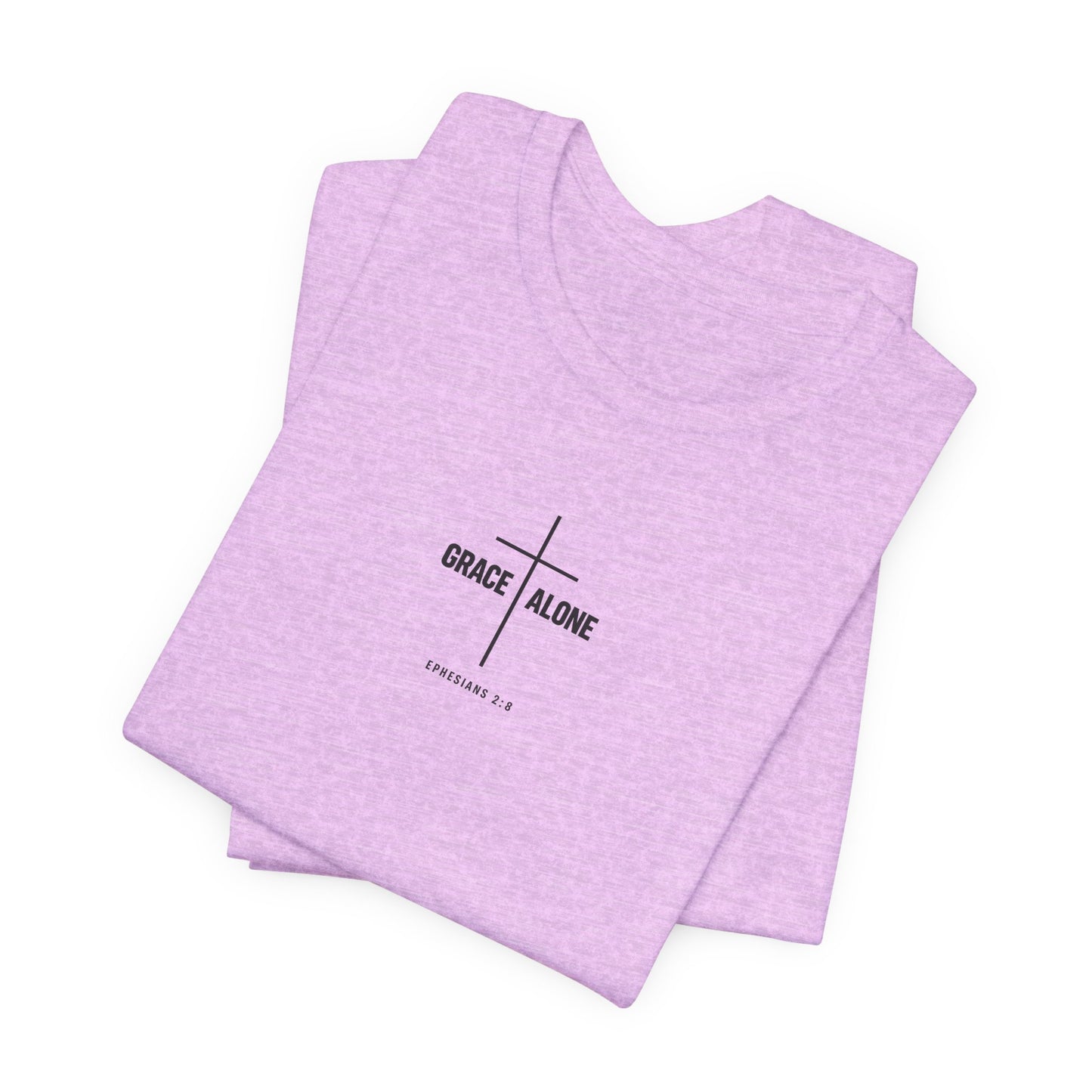 Grace Alone T-Shirt — Ephesians 2:8 Christian Cross Tee