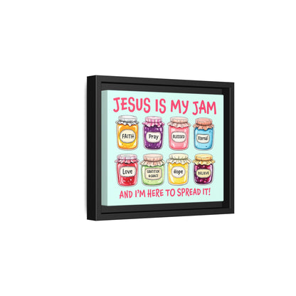 Jesus Is My Jam Framed Canvas Wall Art — Christian Inspirational Kitchen Decor