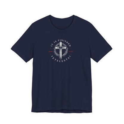 Faith Cross T‑Shirt – "It Is Finished" Christian Tee