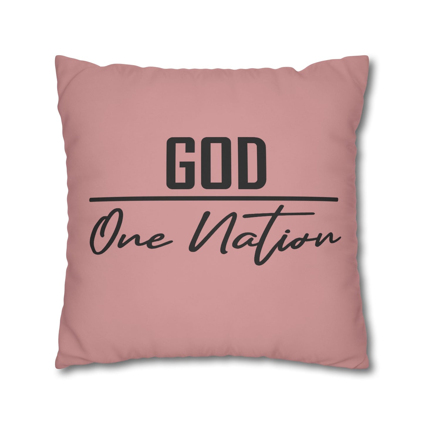 CREATED WITH A PURPOSE & GOD UNDER ONE NATION Canvas Pillowcase