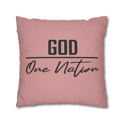 CREATED WITH A PURPOSE & GOD UNDER ONE NATION Canvas Pillowcase