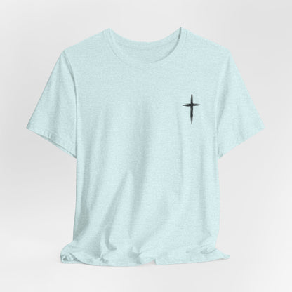 Christian Cross T-Shirt — “By His Wounds We Are Healed” Isaiah 53:5 Inspirational Tee