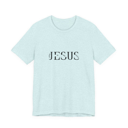 Jesus Minimalist Tee — Distressed Script Christian T-Shirt