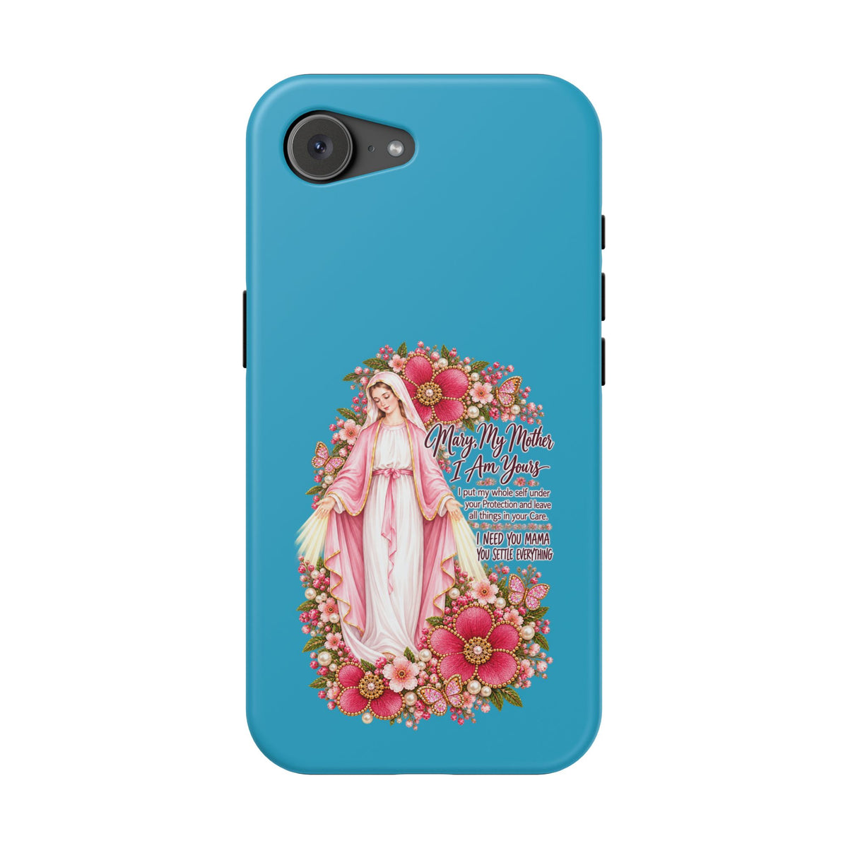 Religious Floral Phone Case — 'Blessed Virgin' Magnetic Impact-Resistant Case