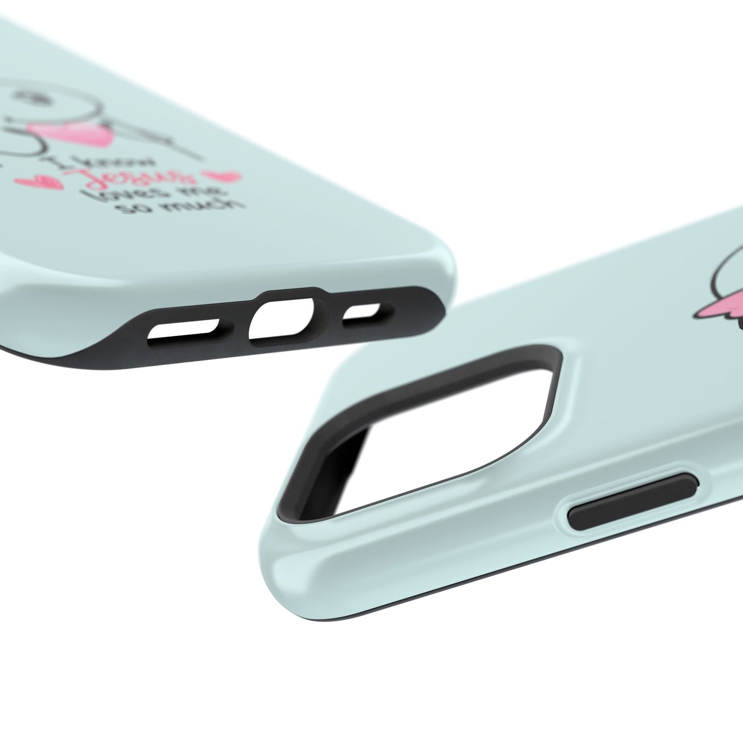 Christian Cute Heart Phone Case — "I Know Jesus Loves Me So Much" Magnetic Impact-Resistant Case