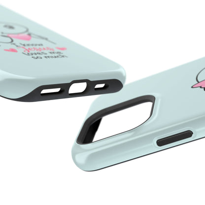 Christian Cute Heart Phone Case — "I Know Jesus Loves Me So Much" Magnetic Impact-Resistant Case