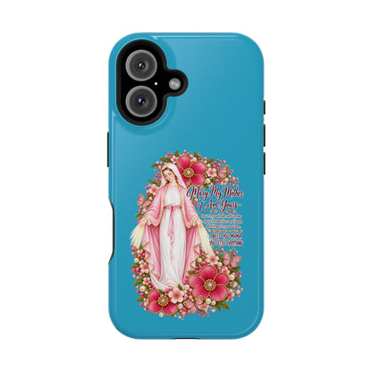 Religious Floral Phone Case — 'Blessed Virgin' Magnetic Impact-Resistant Case