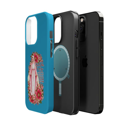 Religious Floral Phone Case — 'Blessed Virgin' Magnetic Impact-Resistant Case