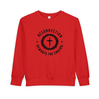 Resurrection Cross Toddler Sweatshirt — Religious Easter Kids Pullover