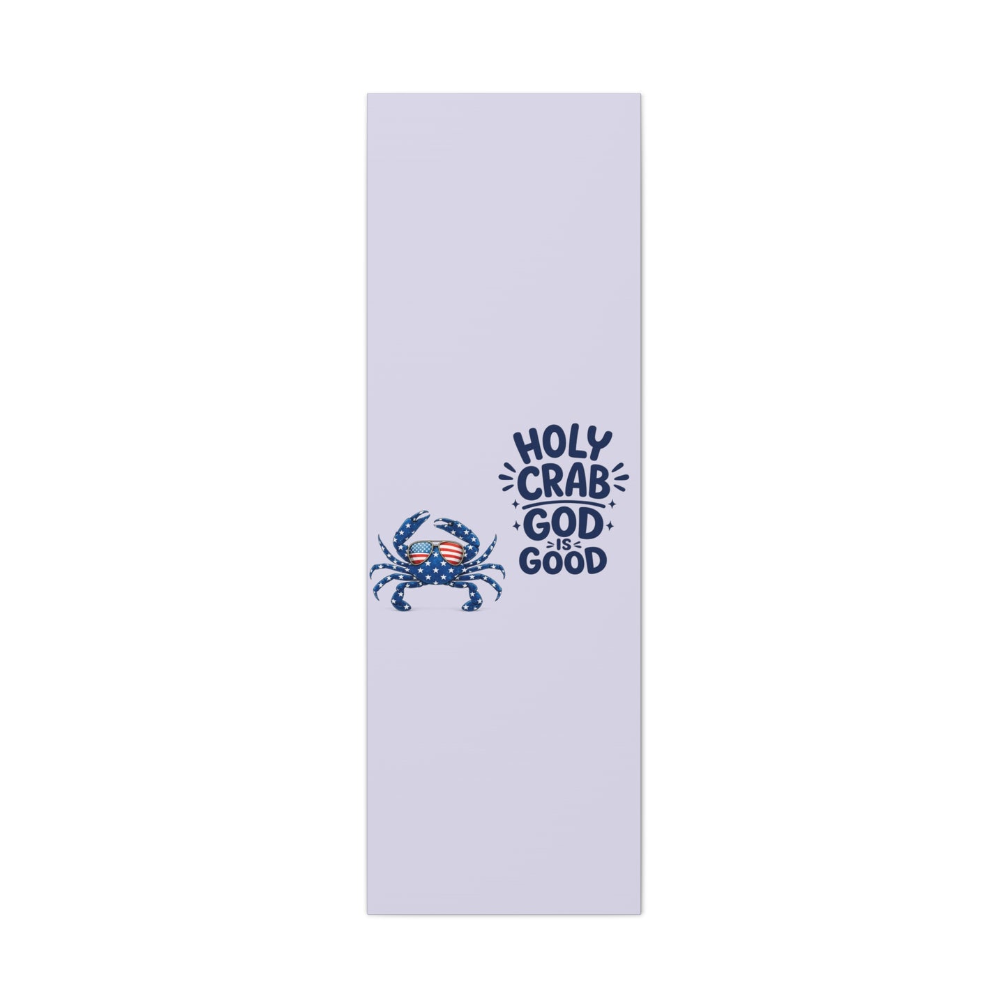 Patriotic Crab Canvas — "Holy Crab God Is Good" Wall Art