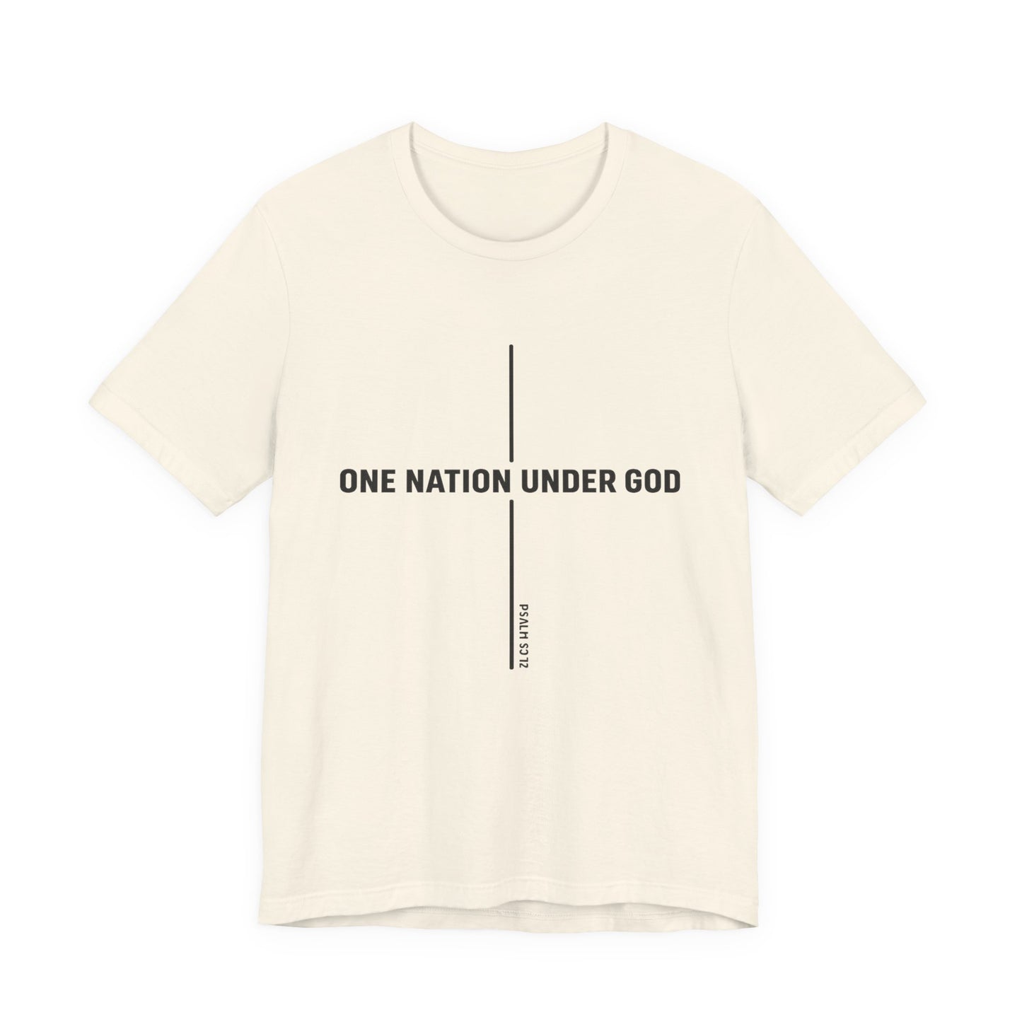 Christian Fish Tee — Small Circular 'JESUS' Design, Faith Graphic Shirt