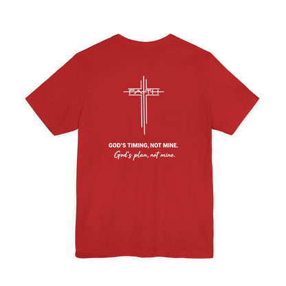 Christian Cross T‑Shirt — Subtle Back Cross Graphic Religious Tee