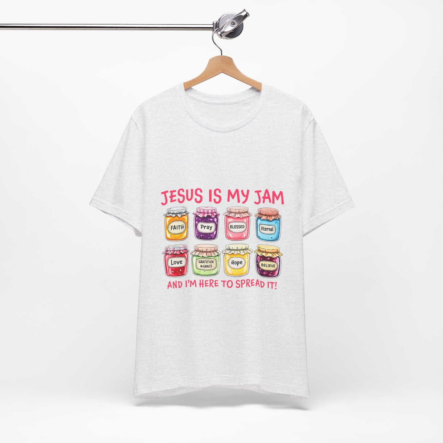 Christian T-Shirt — "Jesus Is My Jam" Jam Jar Graphic Tee