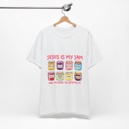 Christian T-Shirt — "Jesus Is My Jam" Jam Jar Graphic Tee