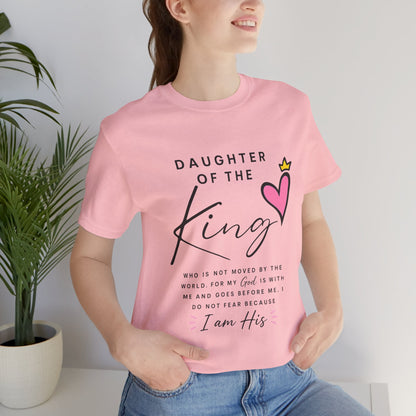 Daughter of the King T-Shirt — Faith-Based Christian Tee with Heart Crown Design