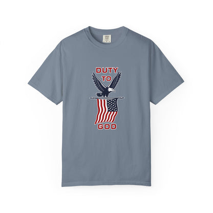 Duty to God Eagle American Flag T-Shirt