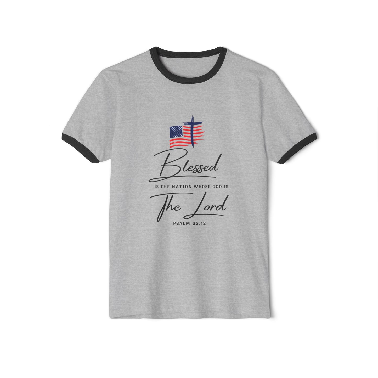America 250 Blessed Unisex Cotton Ringer T-Shirt