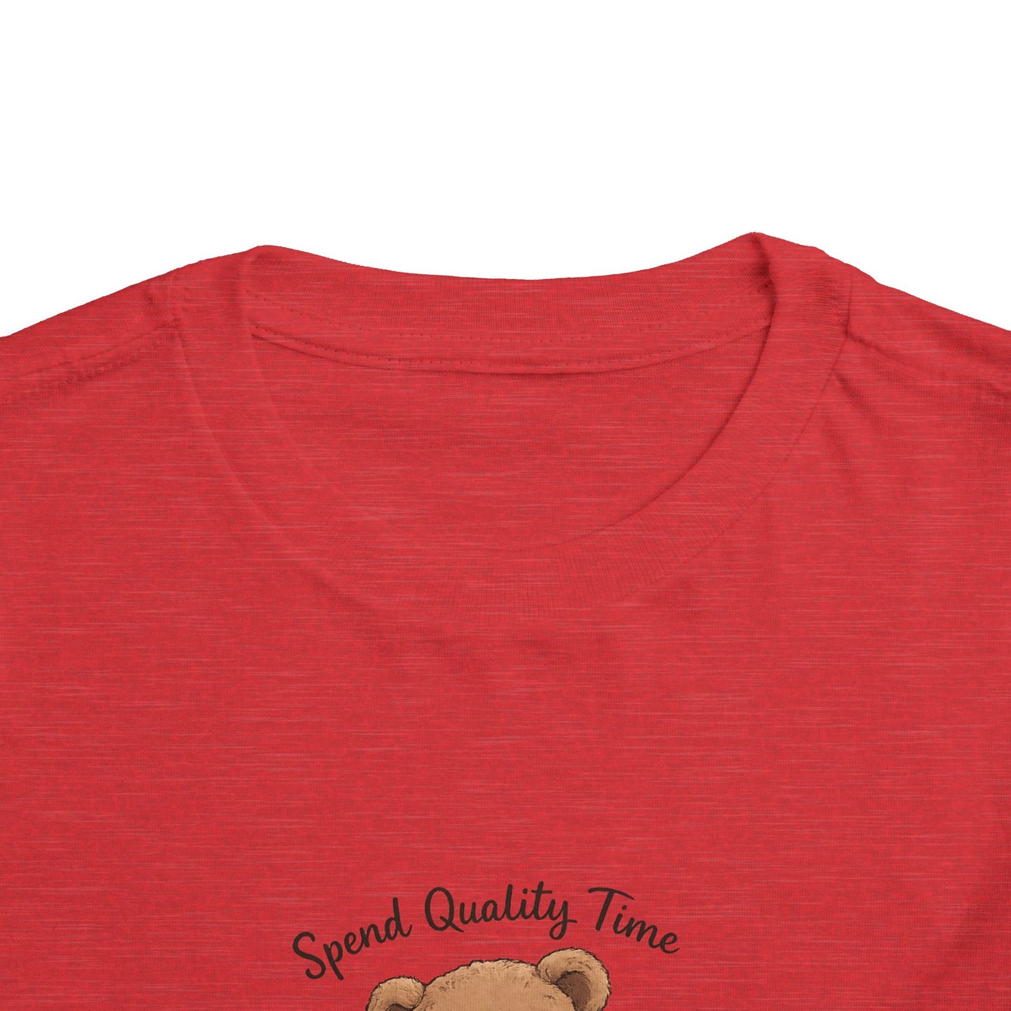 Toddler Tee — "Spend Quality Time with Jesus Today!" Bear Christian Kids Shirt