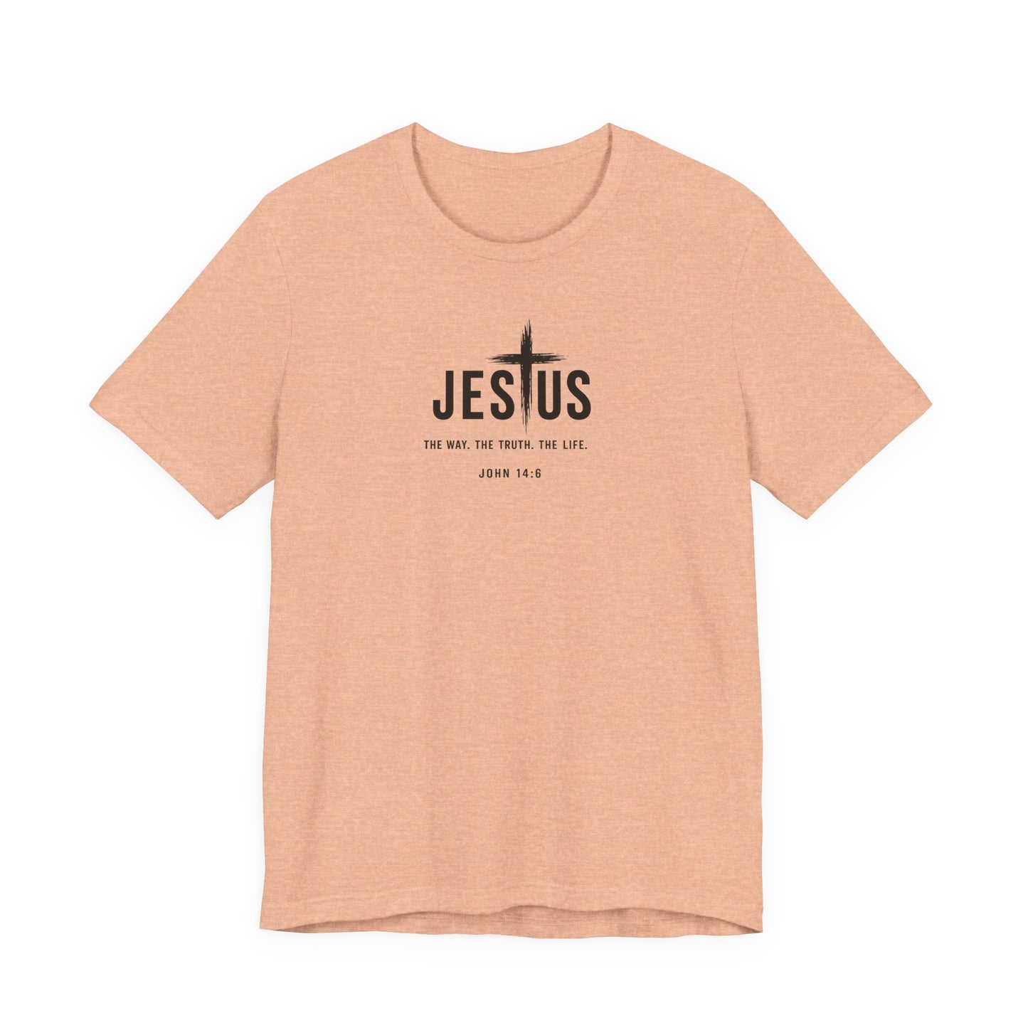 Jesus Cross T‑Shirt - "Jesus: The Way the Truth the Life" Bible Verse Tee (John 14:6)