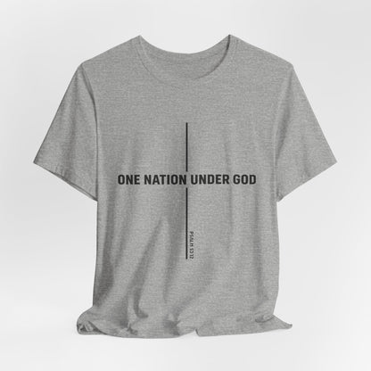 Christian Fish Tee — Small Circular 'JESUS' Design, Faith Graphic Shirt