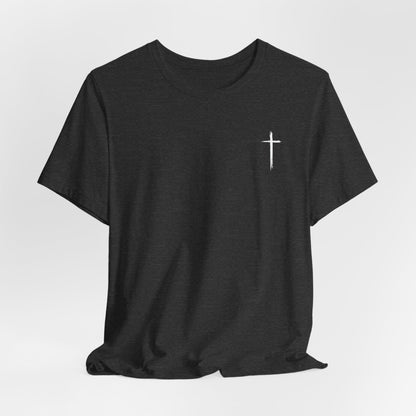 Christian T-Shirt — "When I Am Weak He Is Strong" Cross Tee
