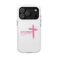 Phone Case — "God is within her, She will not fall" Pink Cross Magnetic Impact-Resistant Case