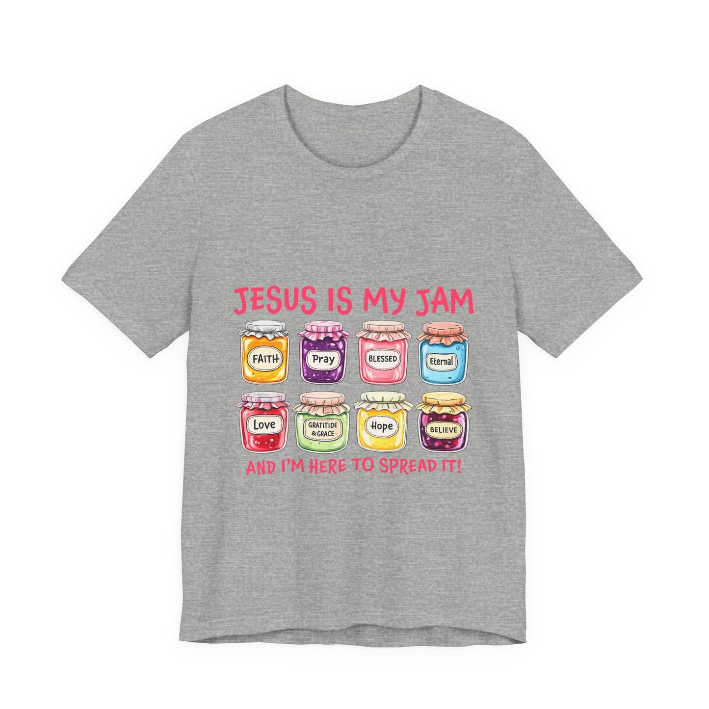 Christian T-Shirt — "Jesus Is My Jam" Jam Jar Graphic Tee