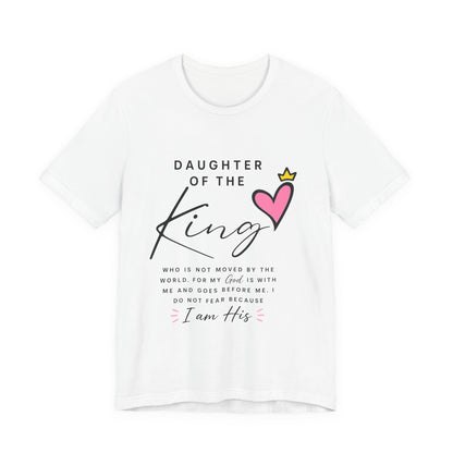 Daughter of the King T-Shirt — Faith-Based Christian Tee with Heart Crown Design