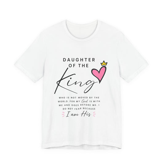 Daughter of the King T-Shirt — Faith-Based Christian Tee with Heart Crown Design