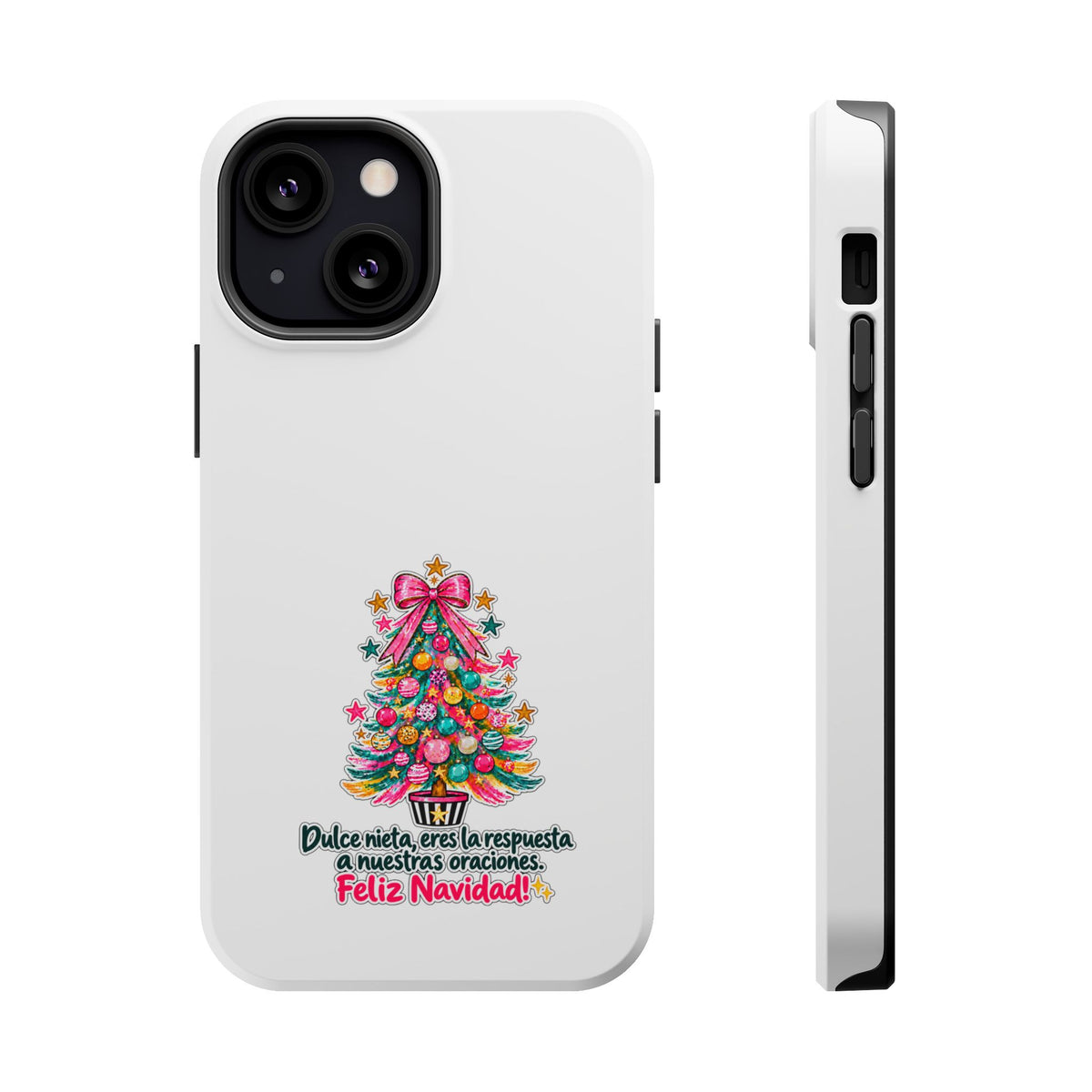 Spanish| Christmas Tree Phone Case - "Feliz Navidad" Spanish Holiday Magnetic Impact-Resistant Case
