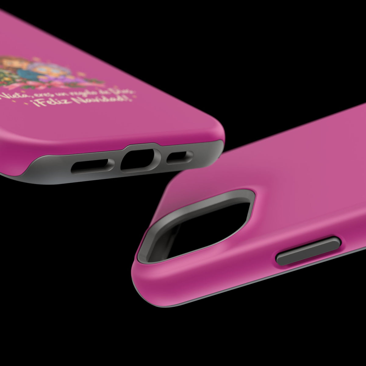 Magenta Christmas Grandma Phone Case — "Abuela, eres un regalo de Dios. ¡Feliz Navidad!" Magnetic Impact-Resistant