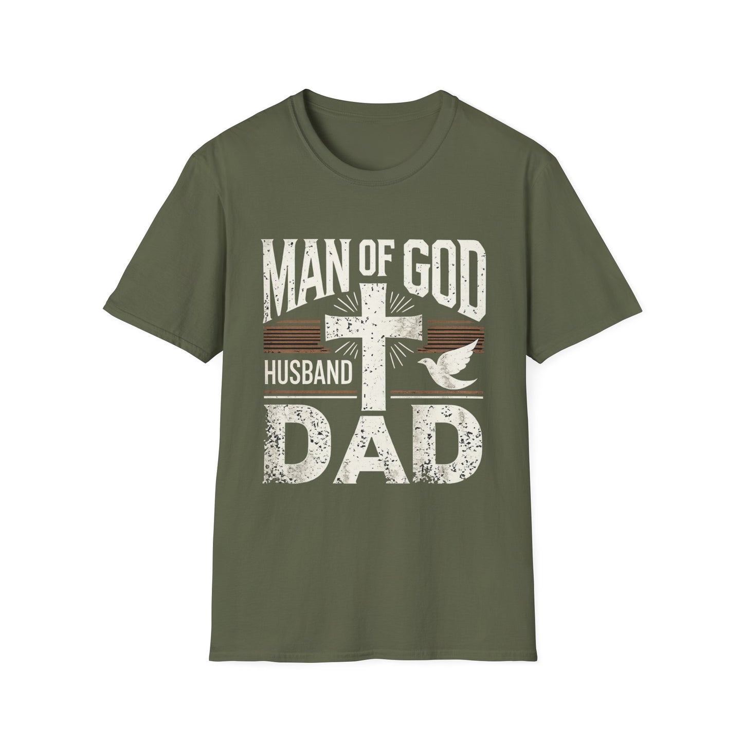 Man of God Dad T-Shirt – Christian Husband & Father Faith Tee