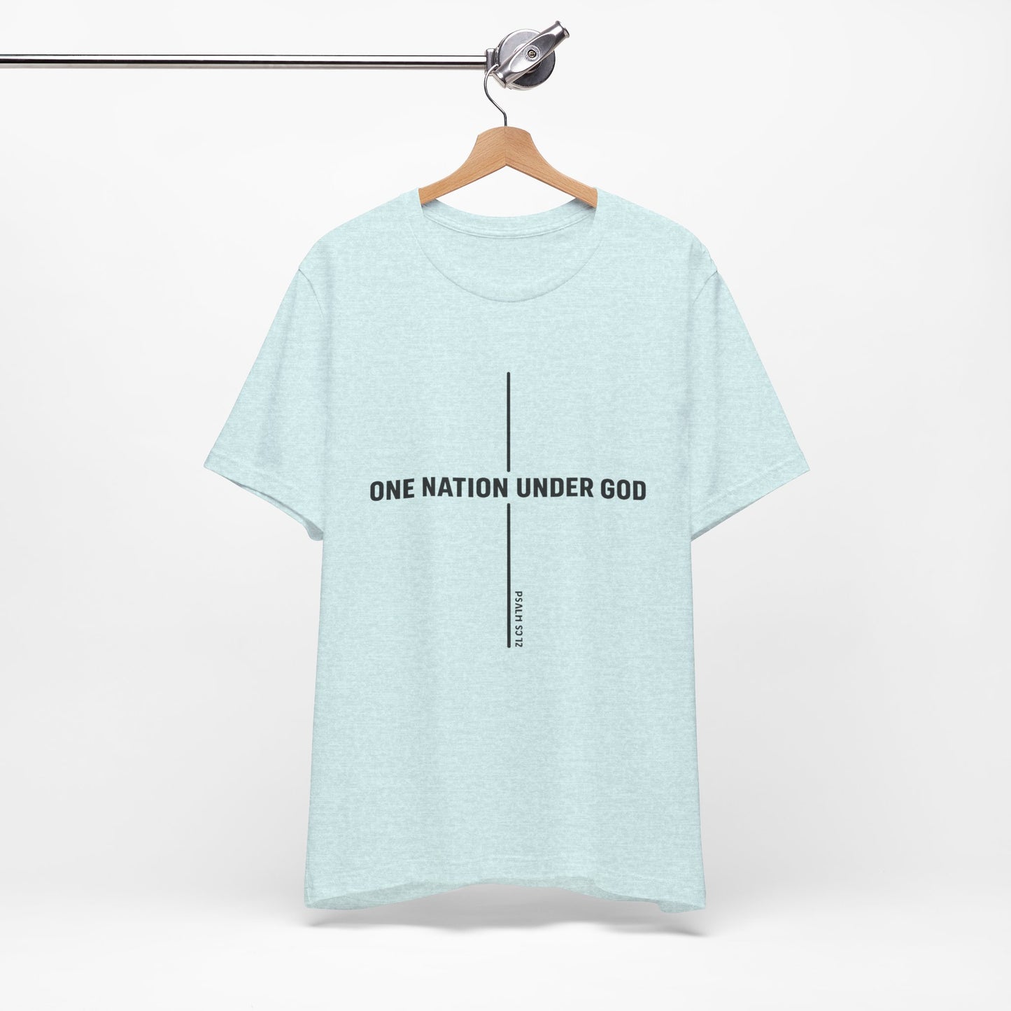 Christian Fish Tee — Small Circular 'JESUS' Design, Faith Graphic Shirt