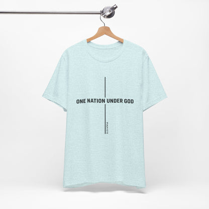 Christian Fish Tee — Small Circular 'JESUS' Design, Faith Graphic Shirt