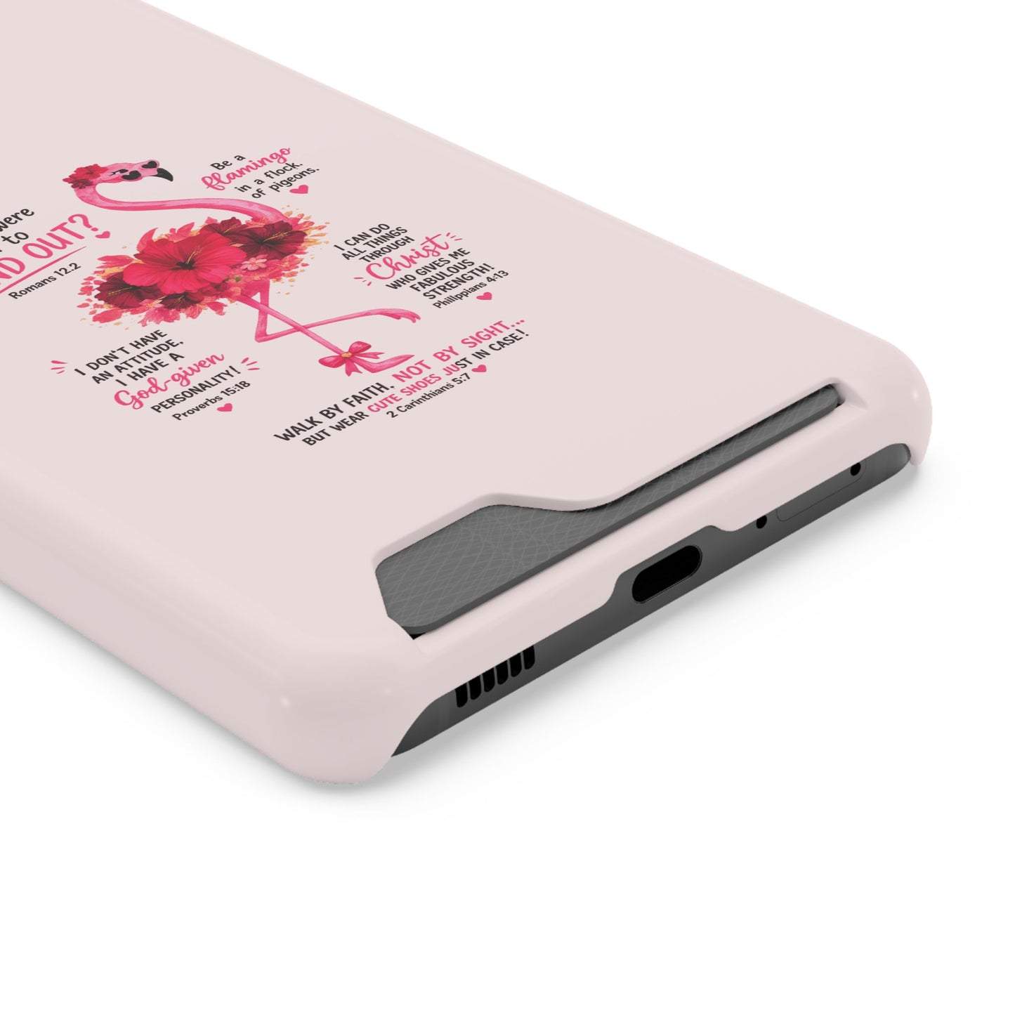 Flamingo 'Stand Out' Phone Card Case — Slim Wallet iPhone Case