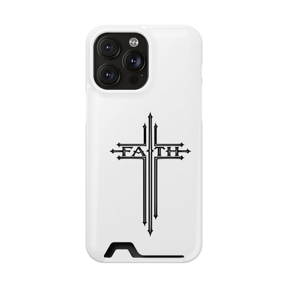 Faith Cross Phone Case with Card Holder — Slim Protective Wallet Case