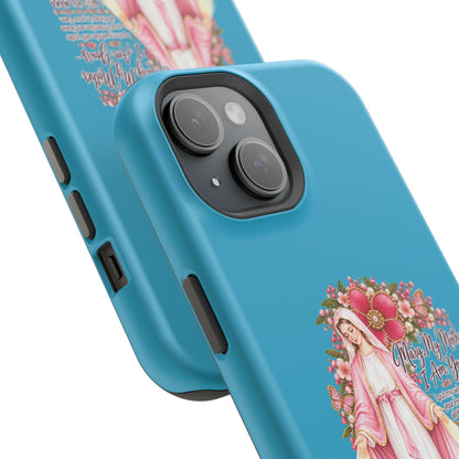 Religious Floral Phone Case — 'Blessed Virgin' Magnetic Impact-Resistant Case