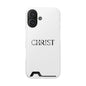 Christian Phone Card Case — Minimal 'CHRIST' Text Wallet Phone Case
