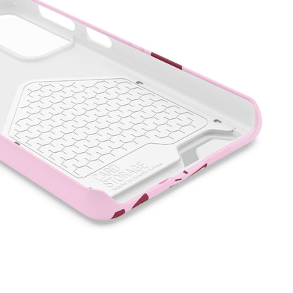 Pink "Child of God" Phone Card Case — Heart Pattern Religious Phone Case with Card Holder