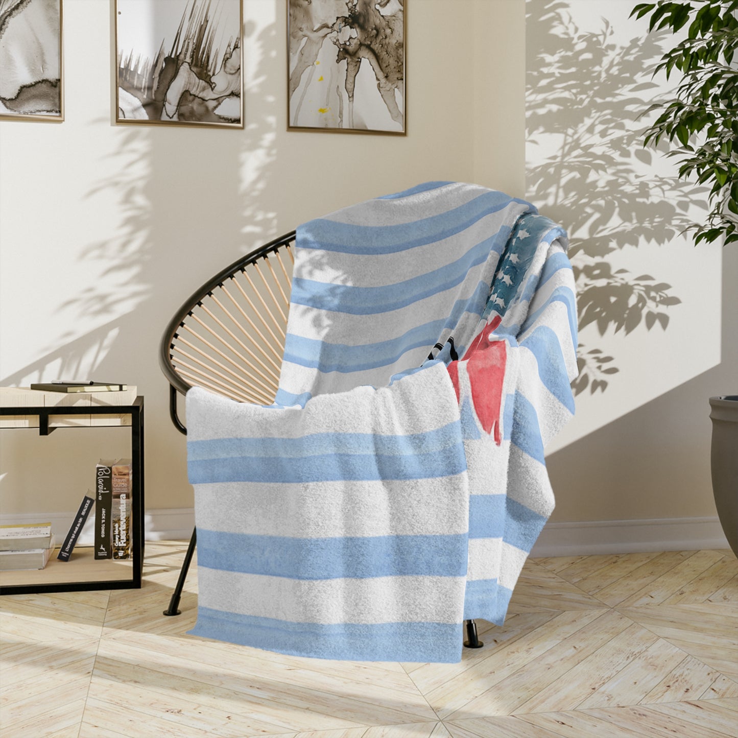 Child of God American Flag Velveteen Blanket
