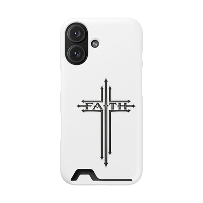 Faith Cross Phone Case with Card Holder — Slim Protective Wallet Case