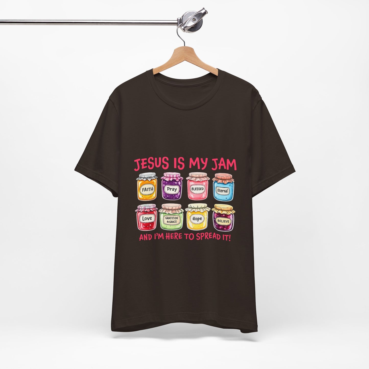 Christian T-Shirt — "Jesus Is My Jam" Jam Jar Graphic Tee
