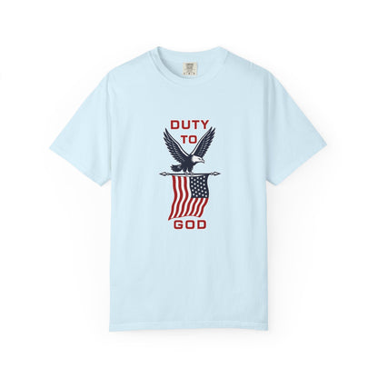 Duty to God Eagle American Flag T-Shirt