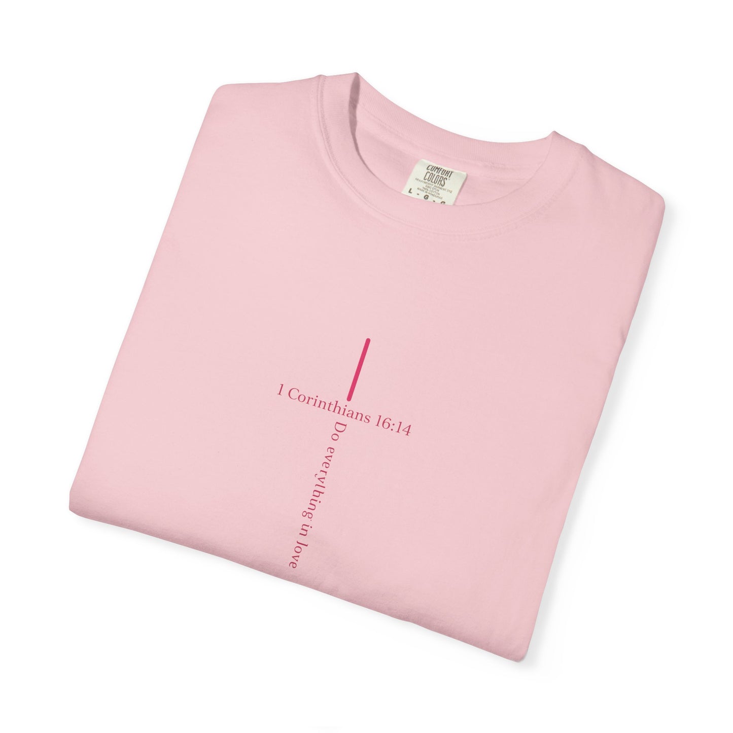 Minimalist Cross Tee — Subtle Vertical 'I Crossed Your Line' Graphic