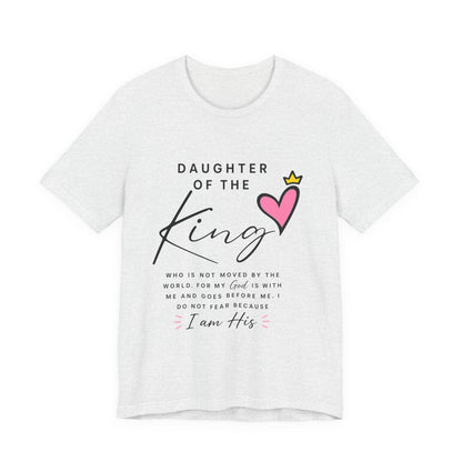 Daughter of the King T-Shirt — Faith-Based Christian Tee with Heart Crown Design