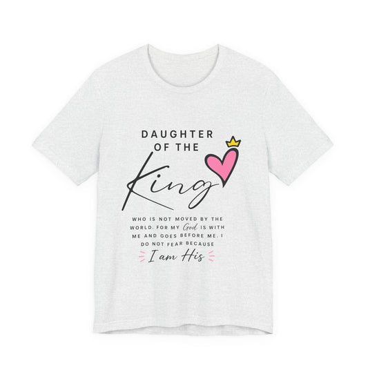 Daughter of the King T-Shirt — Faith-Based Christian Tee with Heart Crown Design