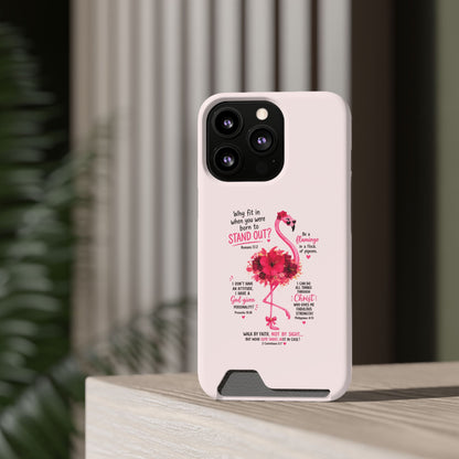 Flamingo 'Stand Out' Phone Card Case — Slim Wallet iPhone Case