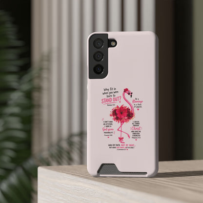 Flamingo 'Stand Out' Phone Card Case — Slim Wallet iPhone Case